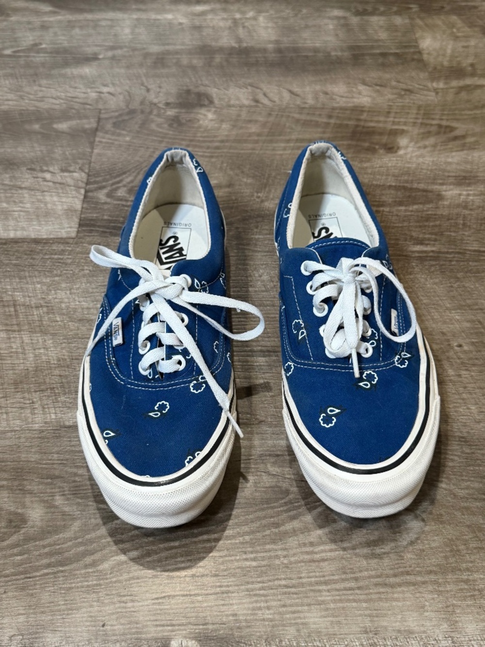 RARE VANS OG Era LX Paisley True Blue Sz 10.5 Men's Skateboarding California